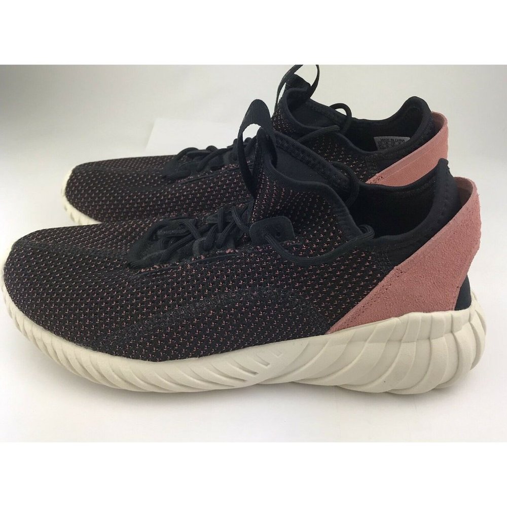 Adidas Womens EVN 791001 Black Pink Sneakers Shoes shadow knit tubular Size 7.5